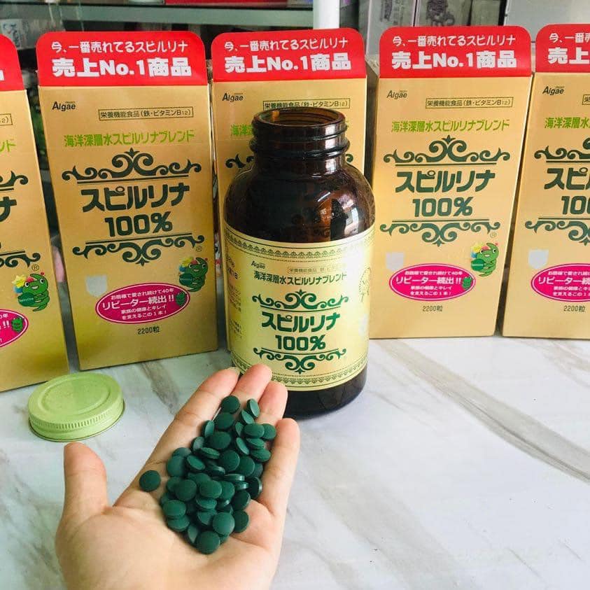 Tảo Xoắn Spirulina Nhật Bản hộp 2200 viên